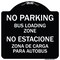 Signmission No Parking Bus Loading Zone No Entacionamiento Bus De Carga Zona Alum Sign, 18" x 18", BW-1818-23756 A-DES-BW-1818-23756 - alternate 1